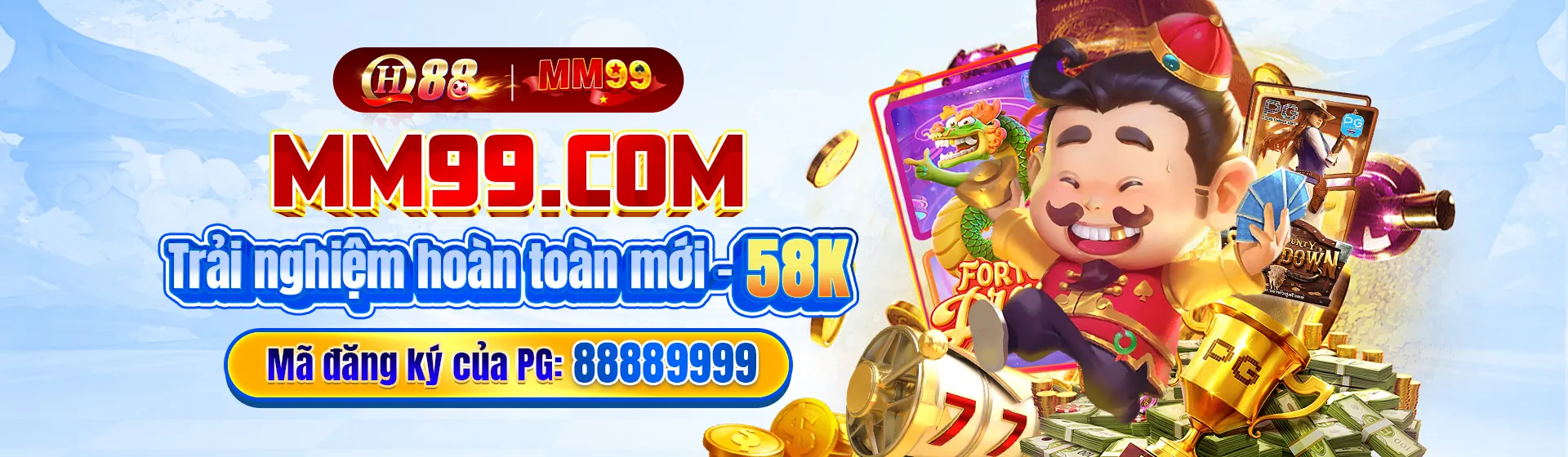Hình ảnh game nổ hũ uy tín với các biểu tượng may mắn và phần thưởng lớn, thể hiện sự hấp dẫn và uy tín của nền tảng game nổ hũ hàng đầu, màu sắc tươi sáng, thu hút người chơi.